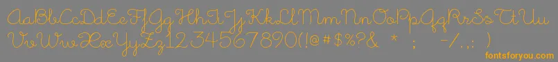 LittleDaysAlt Font – Orange Fonts on Gray Background