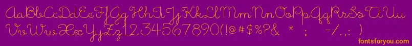 LittleDaysAlt Font – Orange Fonts on Purple Background