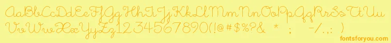 LittleDaysAlt Font – Orange Fonts on Yellow Background