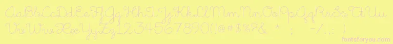 LittleDaysAlt Font – Pink Fonts on Yellow Background