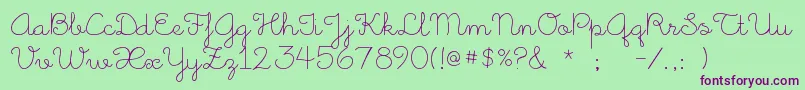 LittleDaysAlt Font – Purple Fonts on Green Background