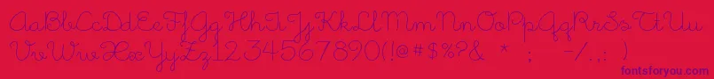 LittleDaysAlt Font – Purple Fonts on Red Background