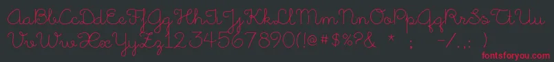LittleDaysAlt Font – Red Fonts on Black Background