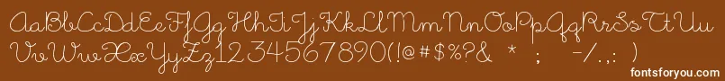 LittleDaysAlt Font – White Fonts on Brown Background