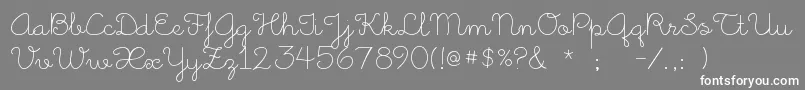 フォントLittleDaysAlt – 灰色の背景に白い文字