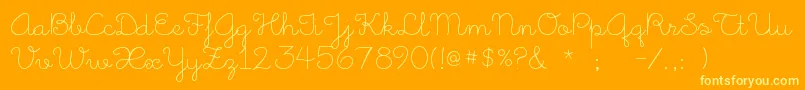LittleDaysAlt Font – Yellow Fonts on Orange Background