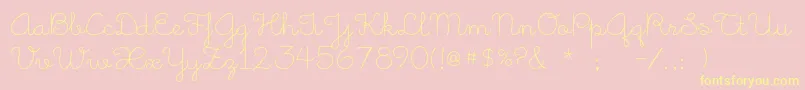 LittleDaysAlt Font – Yellow Fonts on Pink Background