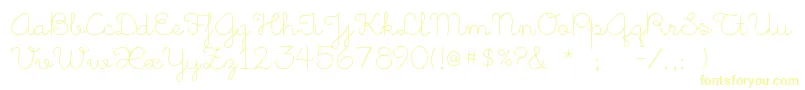 LittleDaysAlt Font – Yellow Fonts on White Background