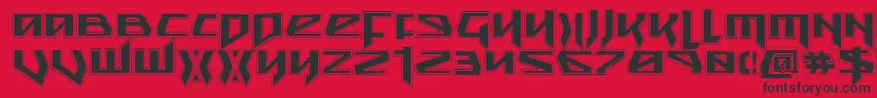SnubfighterAcademy Font – Black Fonts on Red Background