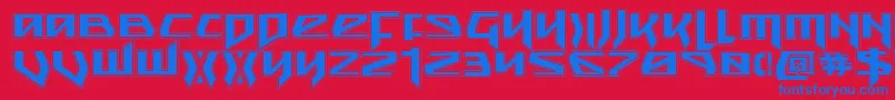 SnubfighterAcademy Font – Blue Fonts on Red Background