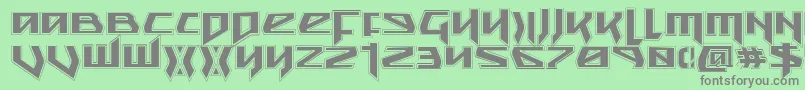 SnubfighterAcademy Font – Gray Fonts on Green Background