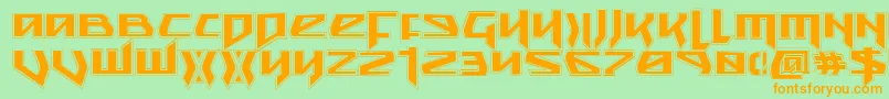 SnubfighterAcademy Font – Orange Fonts on Green Background