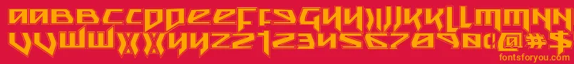 SnubfighterAcademy Font – Orange Fonts on Red Background