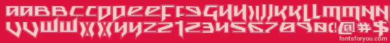 SnubfighterAcademy Font – Pink Fonts on Red Background