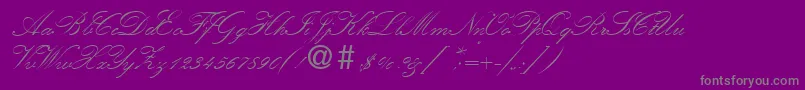KremlinscripttwoRegular Font – Gray Fonts on Purple Background