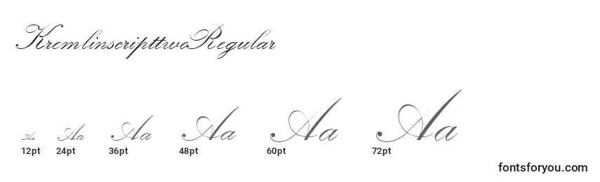 KremlinscripttwoRegular Font Sizes