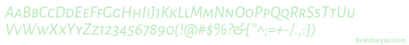 フォントAlegreyasansscItalic – 緑のフォント