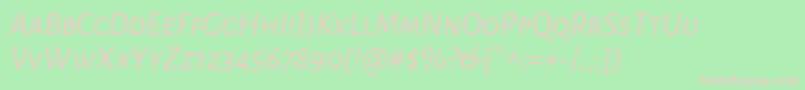 AlegreyasansscItalic Font – Pink Fonts on Green Background