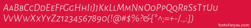 fuente AlegreyasansscItalic – Fuentes Rosadas Sobre Fondo Rojo