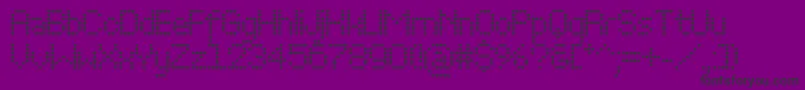 Perfoovalc-fontti – mustat fontit violetilla taustalla