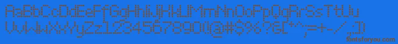 Perfoovalc Font – Brown Fonts on Blue Background