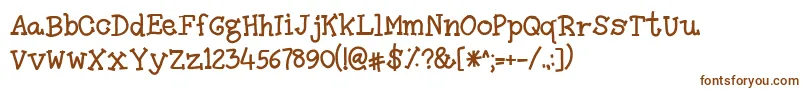 Шрифт Amutham – коричневые шрифты на белом фоне