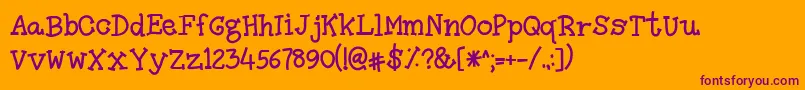 Amutham Font – Purple Fonts on Orange Background