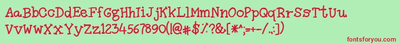 Amutham Font – Red Fonts on Green Background