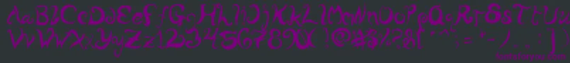 Wurly Font – Purple Fonts on Black Background