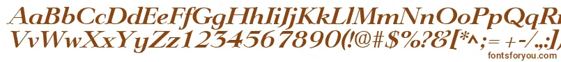 LingwoodBoldItalic Font – Brown Fonts on White Background