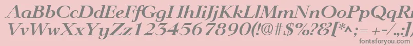 LingwoodBoldItalic Font – Gray Fonts on Pink Background