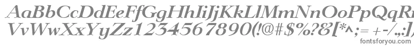 LingwoodBoldItalic Font – Gray Fonts on White Background