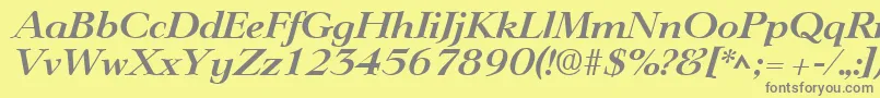 More about LingwoodBoldItalic Font LingwoodBoldItalic Font – Gray Fonts on Yellow Background