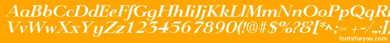 Police LingwoodBoldItalic – polices blanches sur fond orange