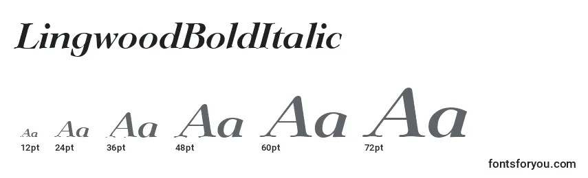 LingwoodBoldItalic Font Sizes