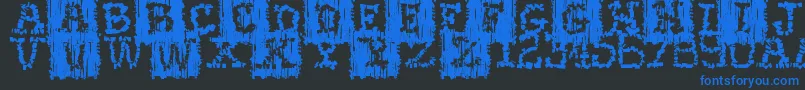 Stoneflint Font – Blue Fonts on Black Background