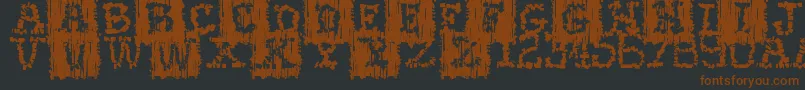 Stoneflint Font – Brown Fonts on Black Background