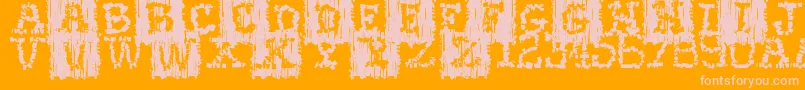 Stoneflint Font – Pink Fonts on Orange Background