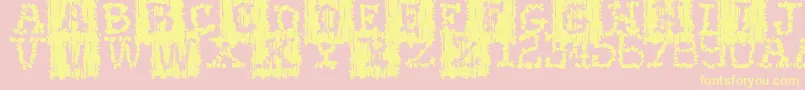 Stoneflint Font – Yellow Fonts on Pink Background