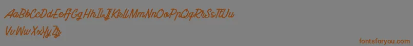 BluelineParadise Font – Brown Fonts on Gray Background