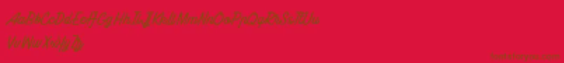 BluelineParadise Font – Brown Fonts on Red Background