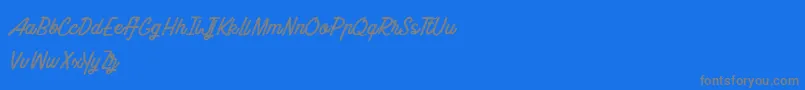 BluelineParadise-Schriftart – Graue Schriften auf blauem Hintergrund