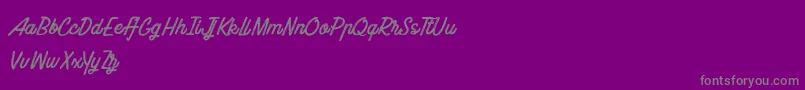 Police BluelineParadise – polices grises sur fond violet