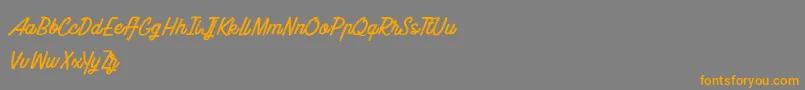 BluelineParadise Font – Orange Fonts on Gray Background