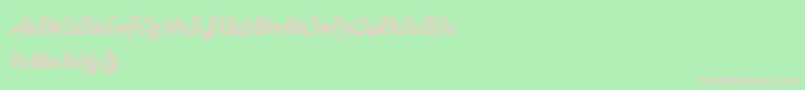 BluelineParadise Font – Pink Fonts on Green Background