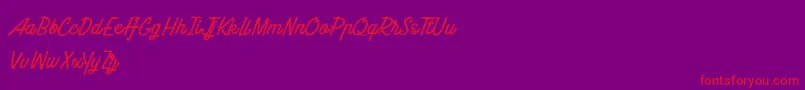 BluelineParadise Font – Red Fonts on Purple Background