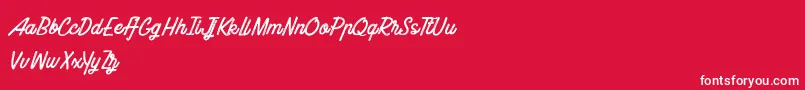 BluelineParadise Font – White Fonts on Red Background