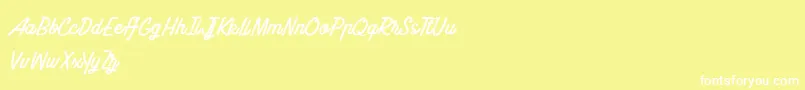 BluelineParadise Font – White Fonts on Yellow Background