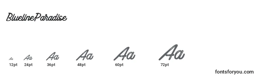 BluelineParadise Font Sizes