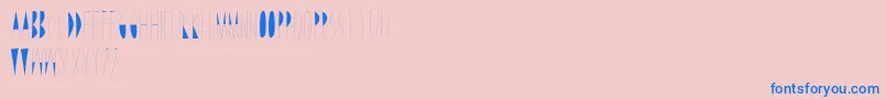 LineAndDraw Font – Blue Fonts on Pink Background